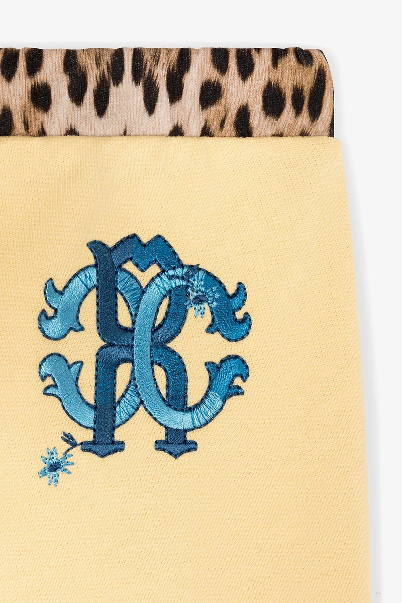 RC Monogram-Embroidered Cotton Track Pants