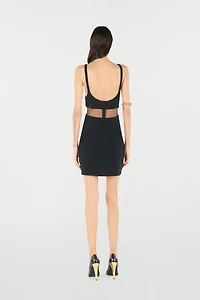 Mini Dress With Cutout And Tiger