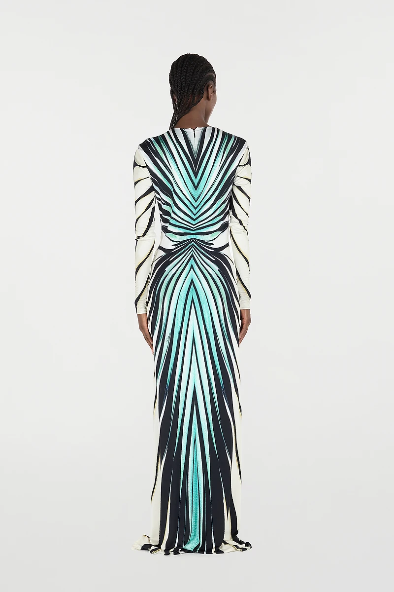 Ray Of Sea Print Dress Maxi
