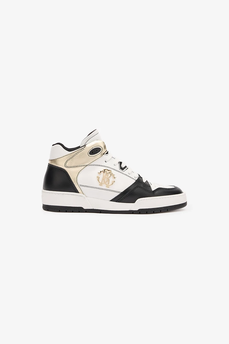 Color-Block High-Top Sneaker with Monogram RC