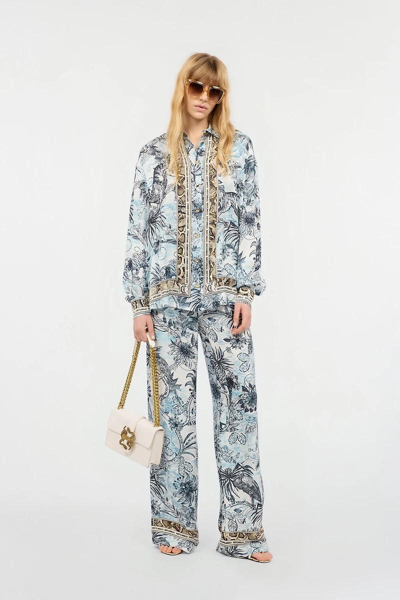 Shirt With Python And Jungle Print
