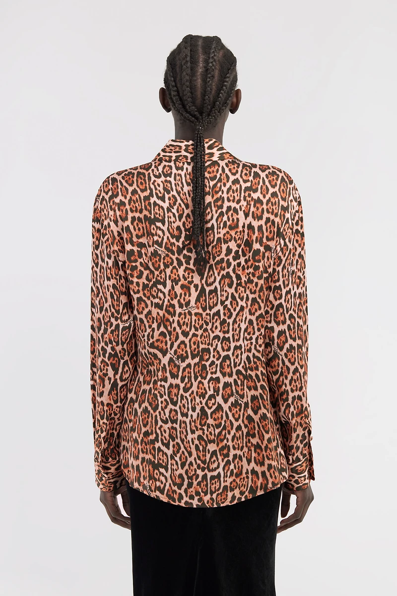 Shirt with jaguar print