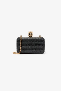Clutch With Rhinestones And Tigers