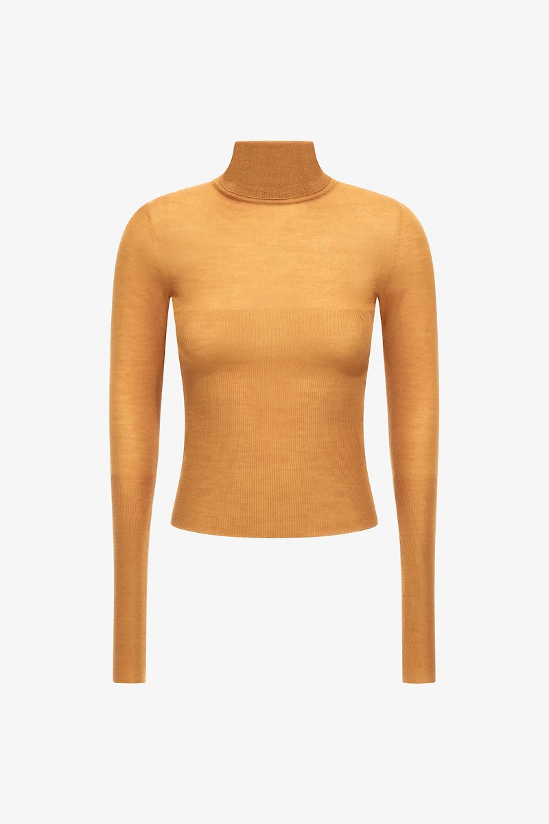 Fine knit turtleneck