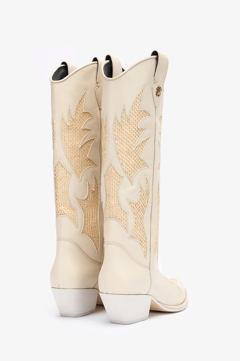 Texan Boots With Woven Inserts