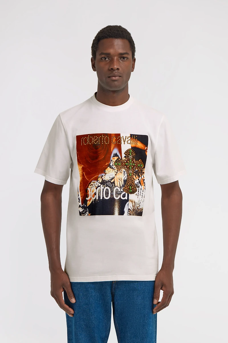 T-shirt with printed logo