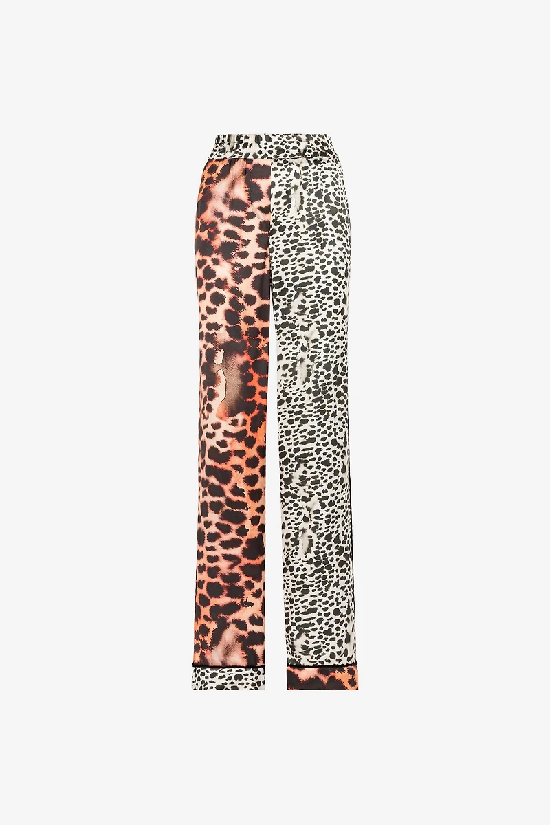 Murena Print Silk Blend Trousers