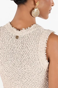 Ivory Textured Knit Top