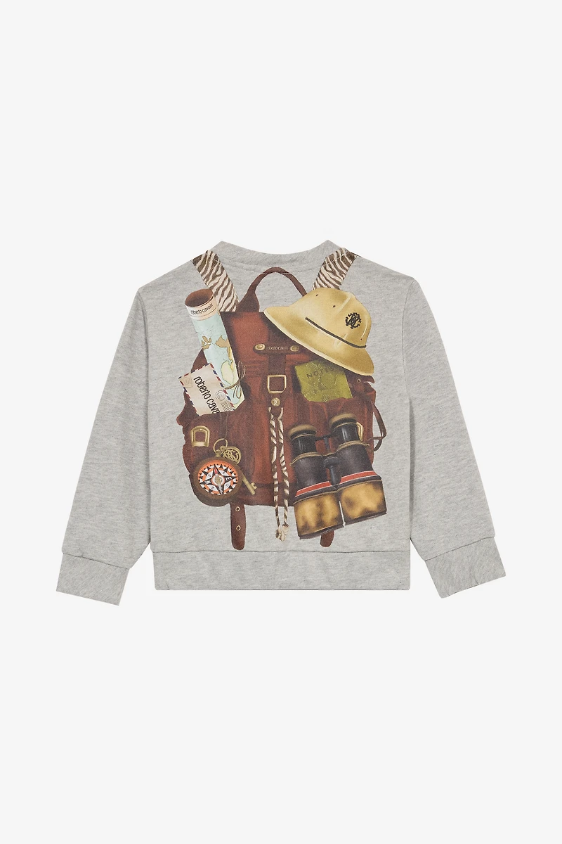 Sweatshirt With Front And Back Print
