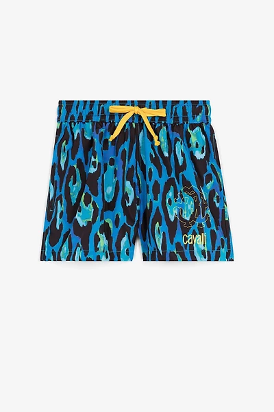 Leopard-Print Swim Shorts