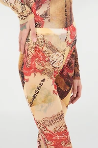 Pants With Oriental Print