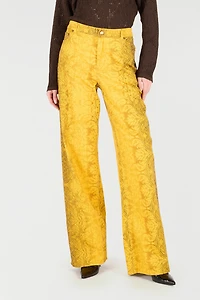 Pants With Broccato Print