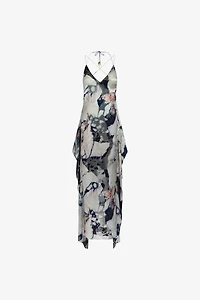 Marble print long Dress