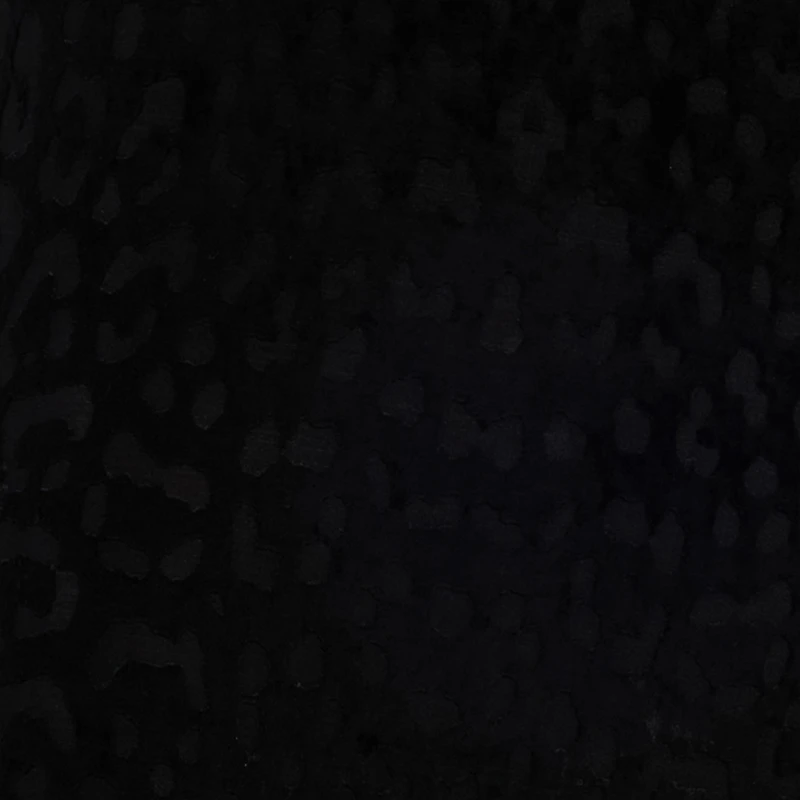 Asymmetrical Black Dress With Jaguar Skin Pattern