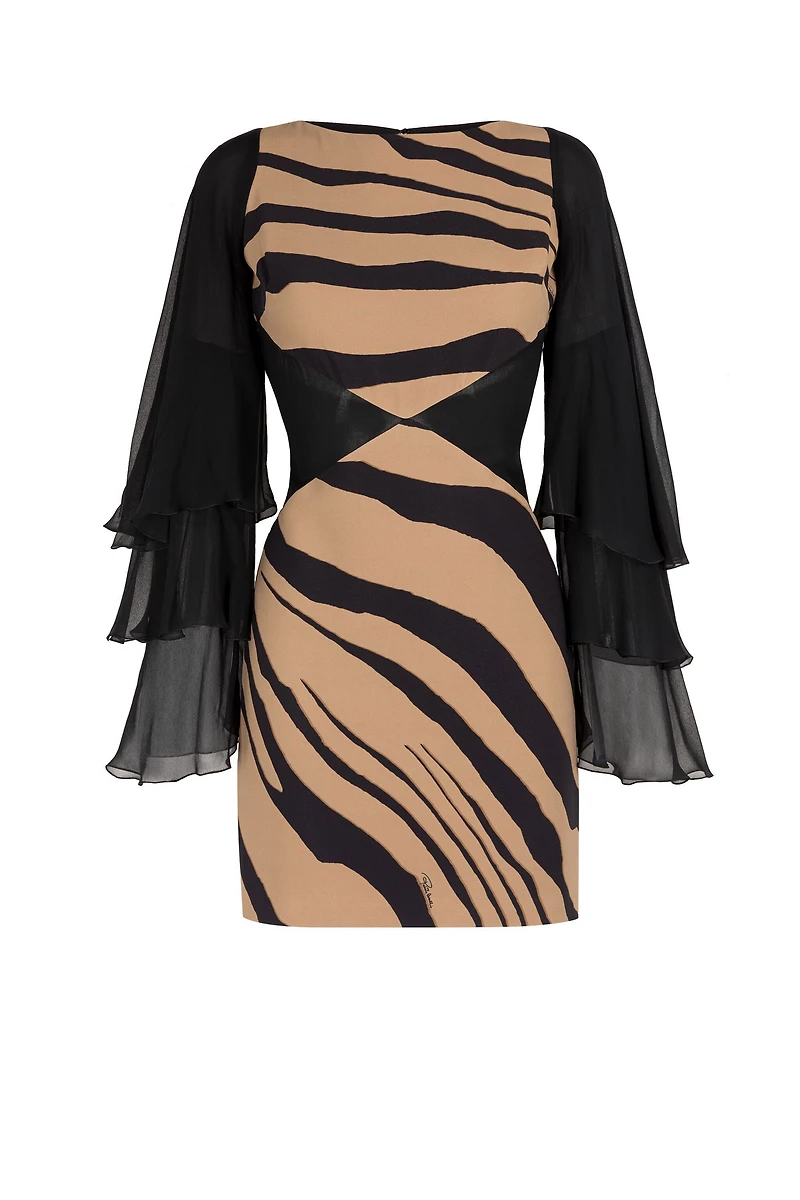 Tiger-Print Mini Dress