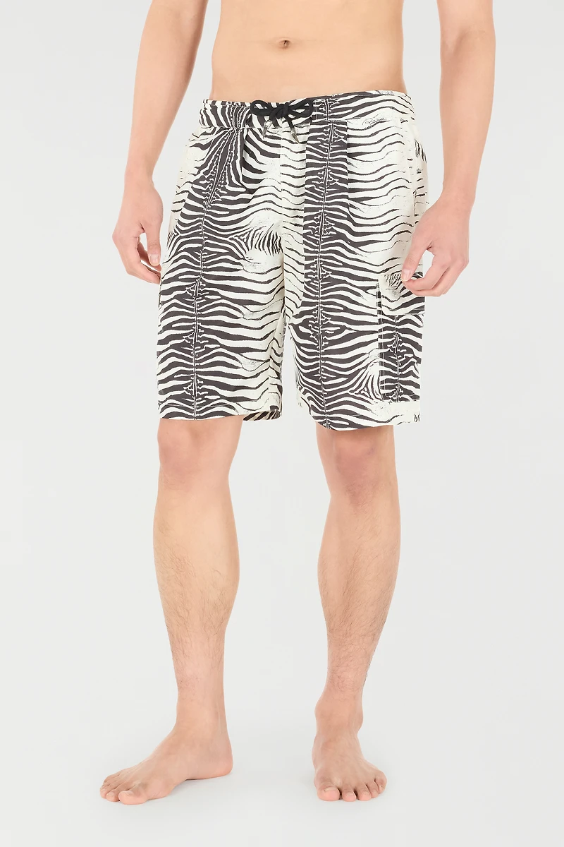 Zebra-Print Swim Shorts