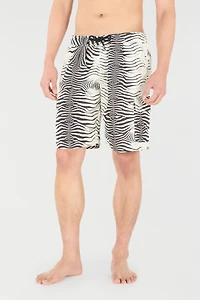 Zebra-Print Swim Shorts