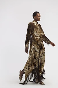 Fringe long dress