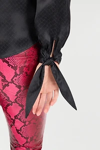 Snake-Effect Silk Shirt