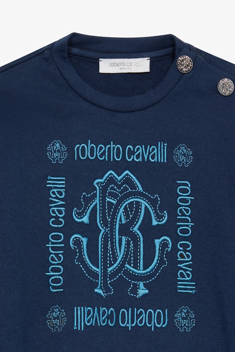 Sweatshirt With Monogram And Logo