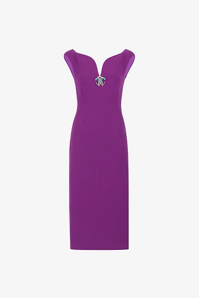 Mirror Snake Wool Dress