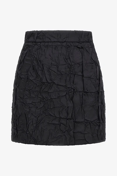 Skirt with wrinkled effect
