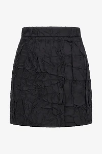 Skirt with wrinkled effect