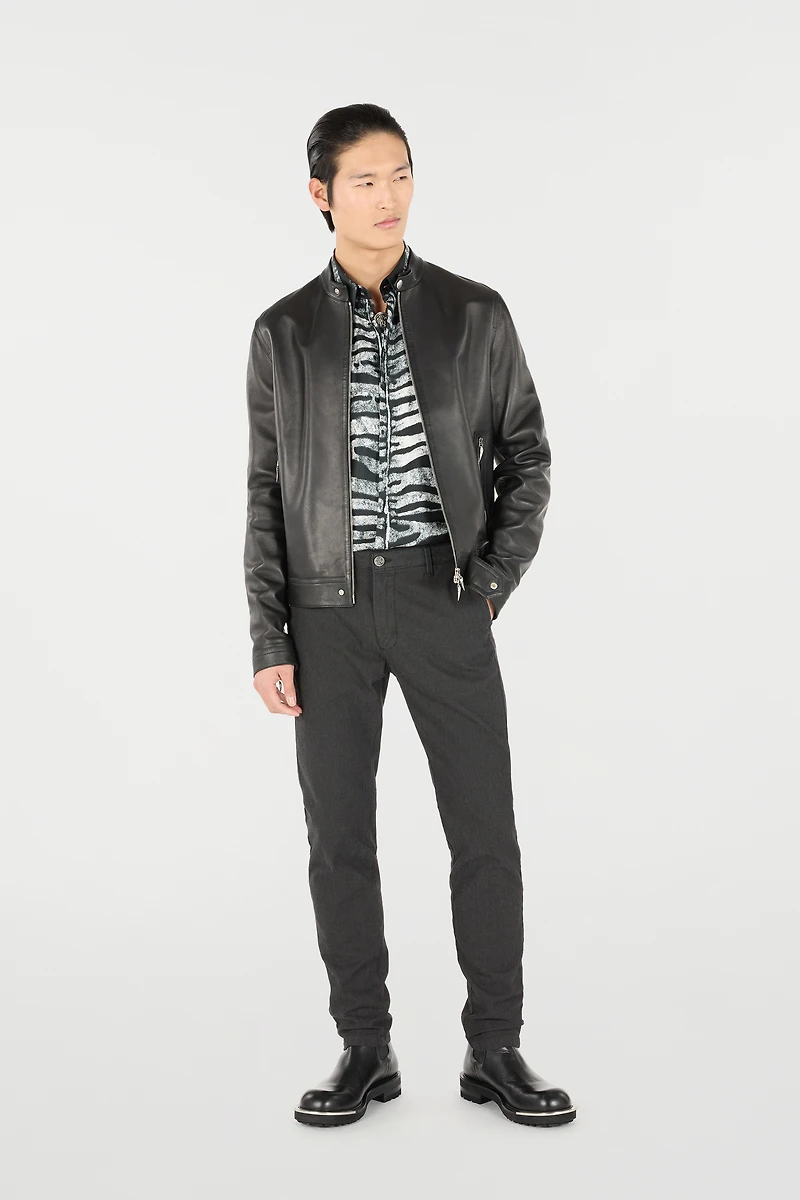 Biker Jacket With Fang Details