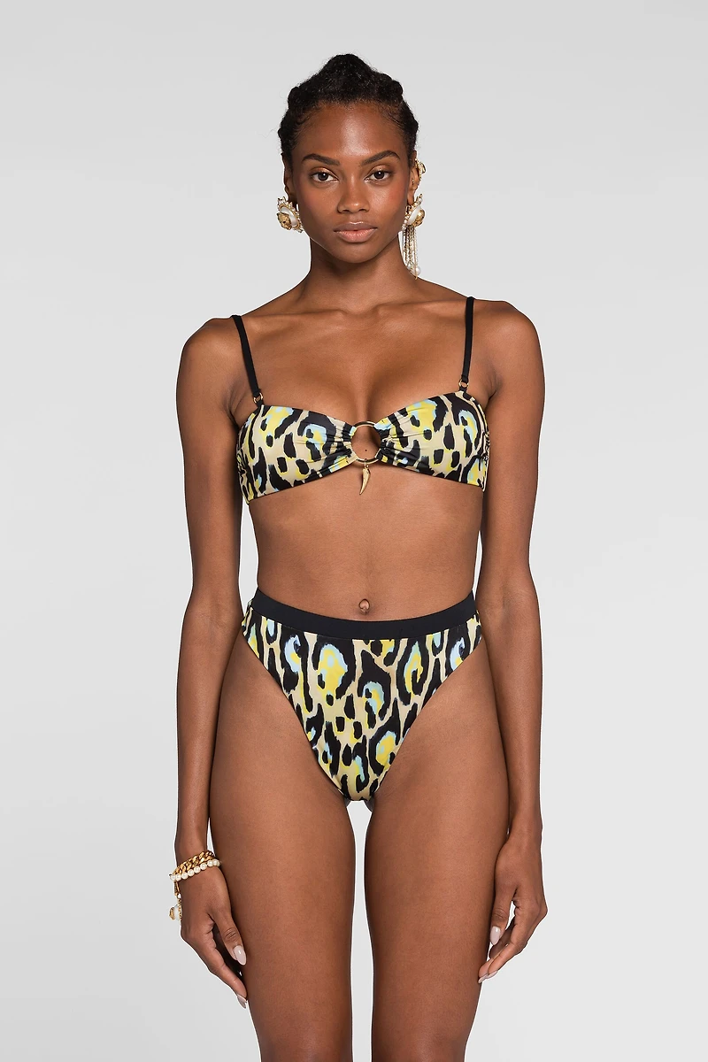 Jaguar-print bikini bottoms