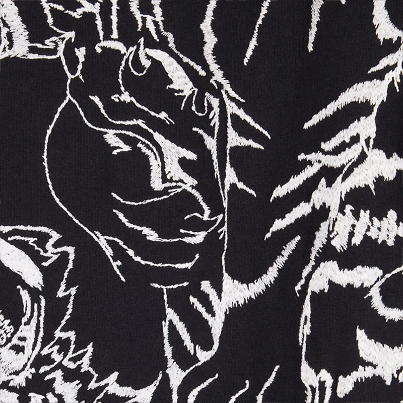 Cotton T-Shirt With Tigers And Logo
