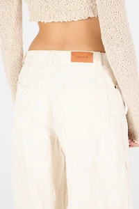 Wide Leg Structured Trousers