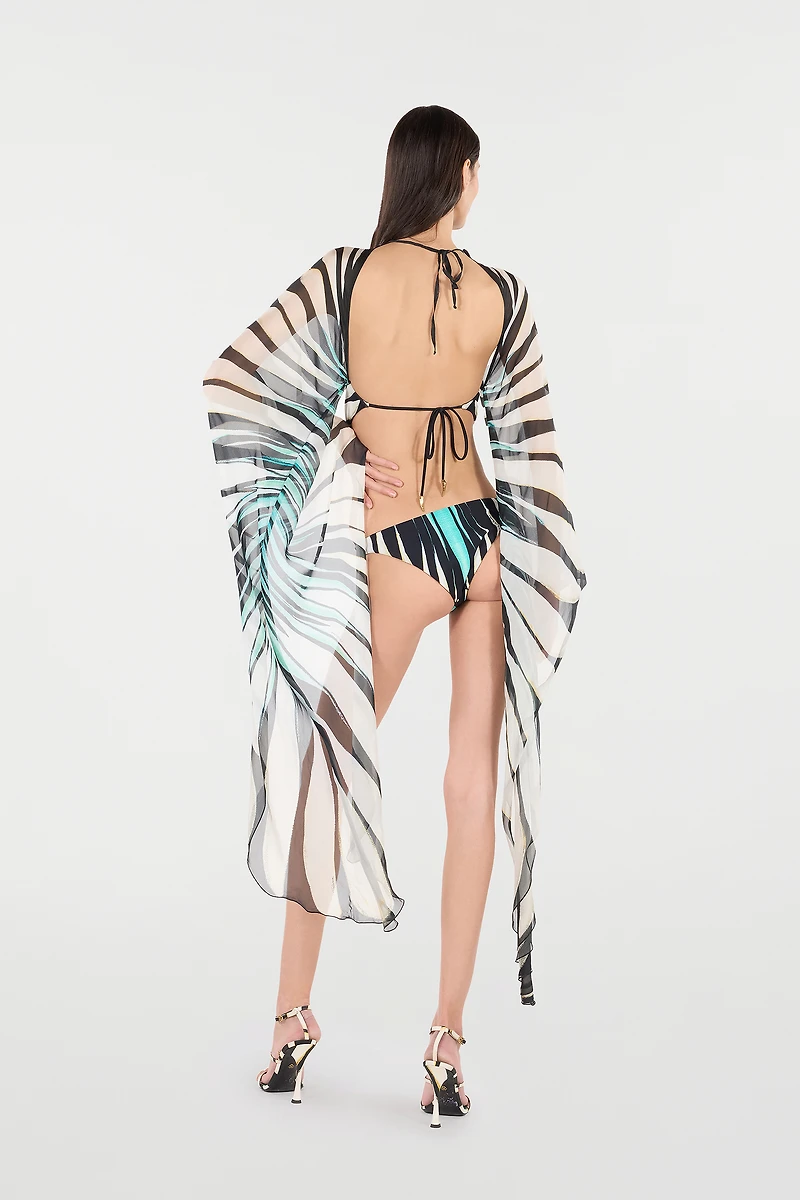 Ray Of Sea Print Swimsuit