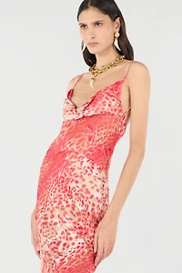 Long Dress With Jaguar Skin Print
