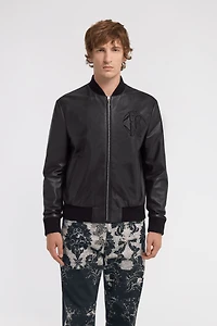 Bomber leather jacket