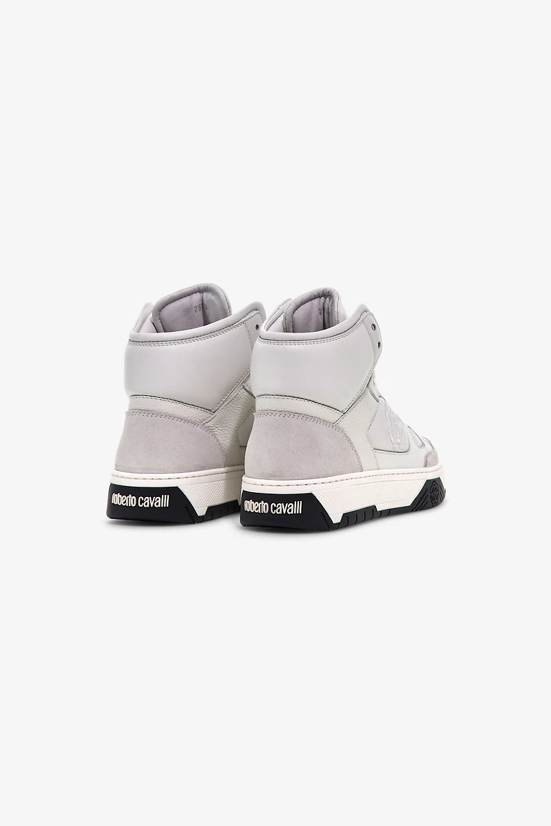 White Leather High-Top Sneaker