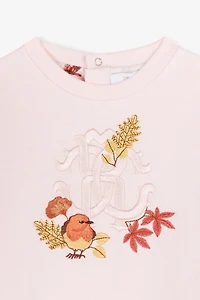 Bird And Leopard-Print Cotton Sweatshirt