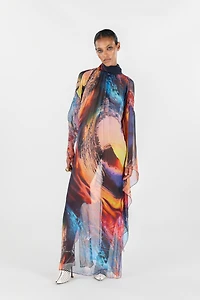 Itaca Print Long Dress