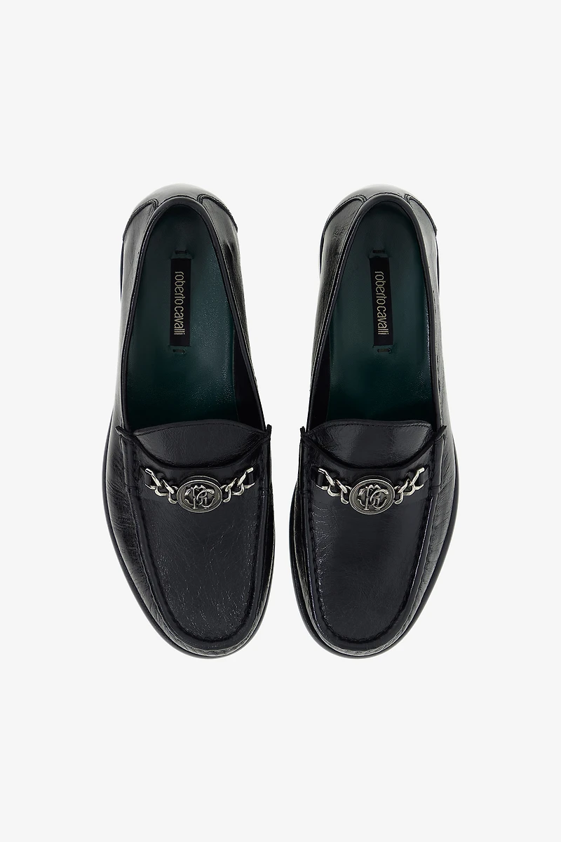 Chain-Embellished Loafers