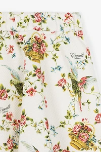 Floral-Print Skirt
