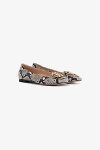 Snake Print Flats
