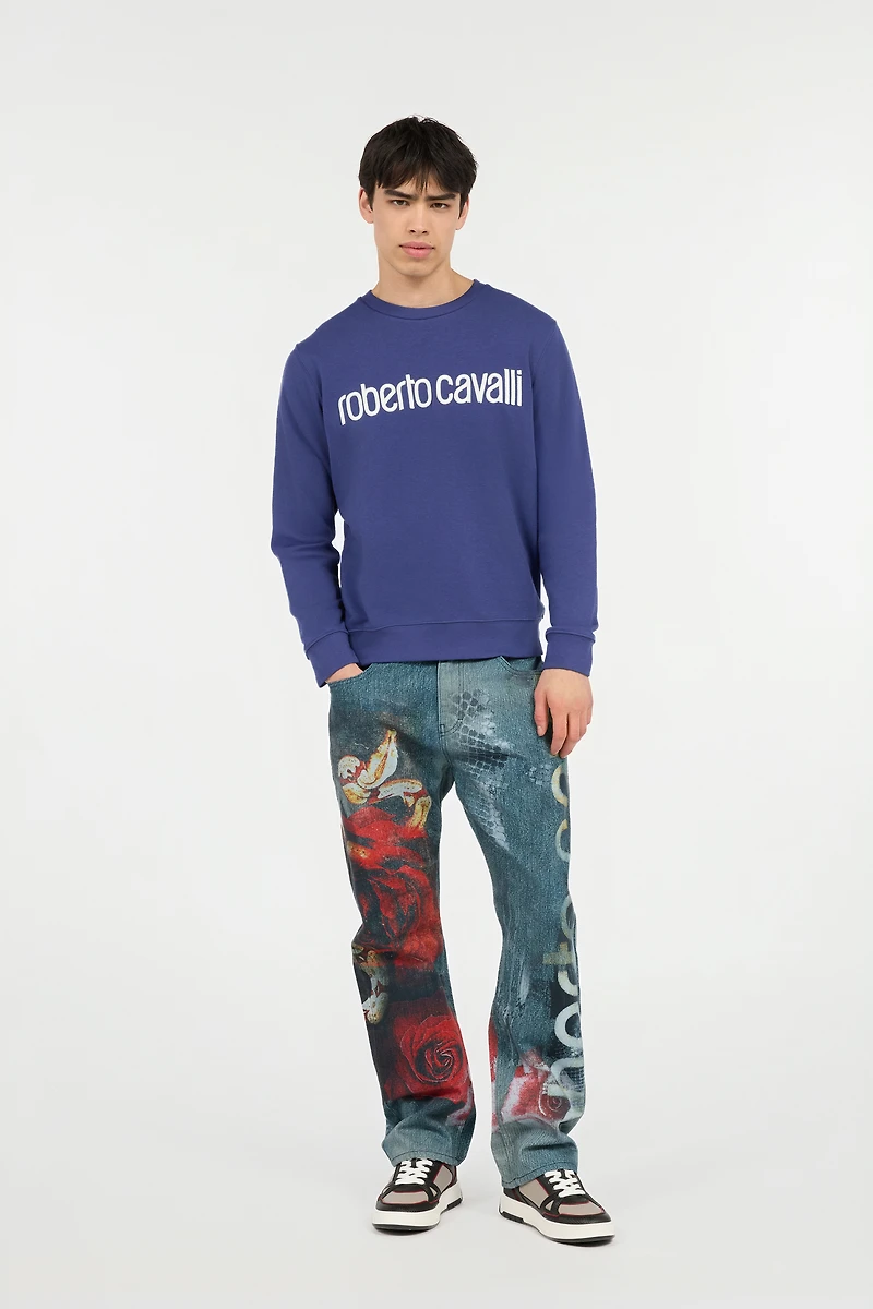 Blue Sweatshirt with Logo