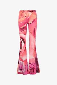 Fit & Flare Jeans With Garden Rose Print