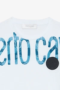 T-Shirt With RC Monogram Patch And Lettering