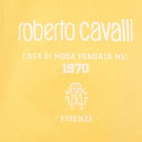 Yellow Track Pants with Logo Print