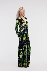 Lemon print long dress