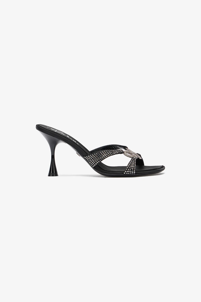 Sandals With Rhinestones And Bejeweled Snake