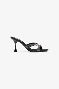 Sandals With Rhinestones And Bejeweled Snake