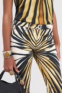 Ray of Gold Print Trousers Jeans