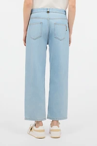 Light Wash Culotte Jeans