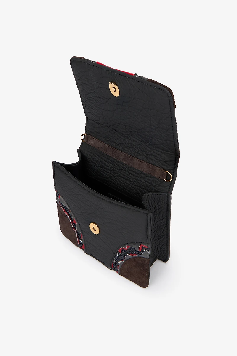 Red And Black Bag With Snakes